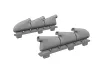 Eduard Accessories Spitfire Mk.Vb w/ rounded exhausts for Eduard - kipufogócsonkok