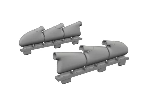 Eduard Accessories Spitfire Mk.Vb w/ rounded exhausts for Eduard - kipufogócsonkok