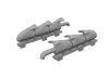 Eduard Accessories Spitfire Mk.Vb w/ fishtail exhausts for Eduard - halfarok típusú kipufogócsonkok