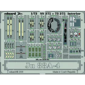   Eduard Accessories Ju 88A-4 interior für Hasegawa-Bausatz - Ju 88A-4 belsőtér-részletező készlet