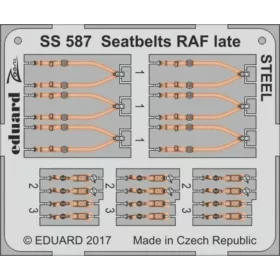   Eduard Accessories Seatbelts RAF late STEEL - késői RAF biztonsági övek – acél fotómaratás