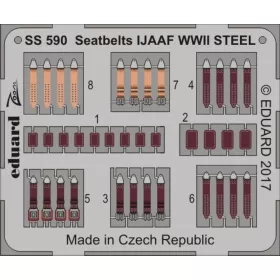   Eduard Accessories Seatbelts IJAAF WWII STEEL for Eduard - Japán Császári Hadsereg LégierejeAF II. világháborús biztonsági övek