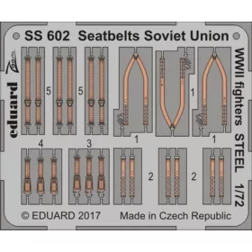   Eduard Accessories Seatbelts Soviet Union WW2 fighters STEE - II. világháborús szovjet vadászgépek – acél fotómaratott biztonsági övek