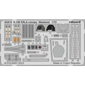   Eduard Accessories S-199 Erla canopy Weekend 1/72 - részletező készlet