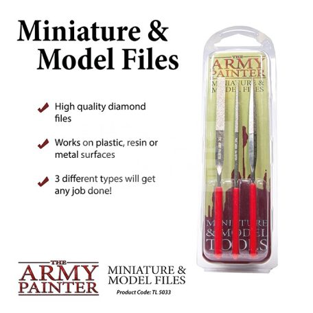 The Army Painter Miniature and Model Files - 3 db-os gyémántporral bevont reszelő készlet makettezéshez-modellezéshez TL5033