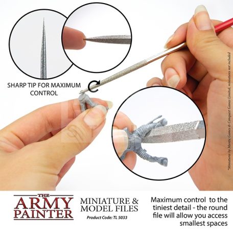 The Army Painter Miniature and Model Files - 3 db-os gyémántporral bevont reszelő készlet makettezéshez-modellezéshez TL5033