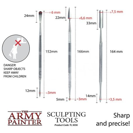 The Army Painter 3 darabos formázó készlet (3x Sculpting Tools Set) TL5036