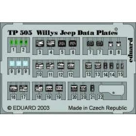   Eduard Accessories Willys Jeep Data plates - Willys Jeep adattáblák