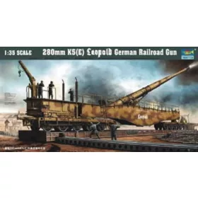   Trumpeter vasúti löveg Leopold 280 mm K5 (E) – 1:35 vasúti makett