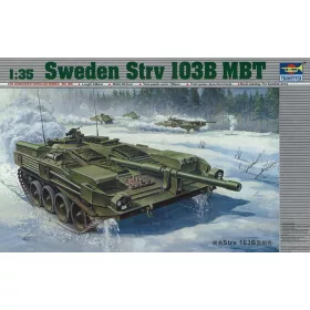 Trumpeter svéd Strv 103B MBT – 1:35 harcjármű makett