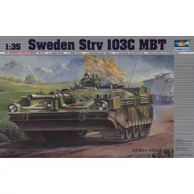   Trumpeter svéd Strv 103C harckocsi – 1:35 harcjármű makett