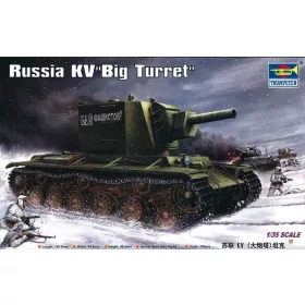   Trumpeter szovjet KV nagy tornyos harckocsi – 1:35 harcjármű makett