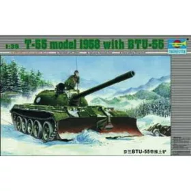  Trumpeter szovjet T-55 harckocsi + BTU-55 – 1:35 harcjármű makett