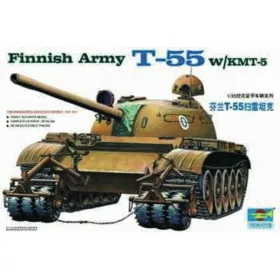   Trumpeter finn T-55 harckocsi aknamentesítővel – 1:35 harcjármű makett
