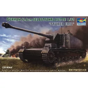   Trumpeter önjáró löveg 12,8 cm L/61 Sturer Emil – 1:35 harcjármű makett
