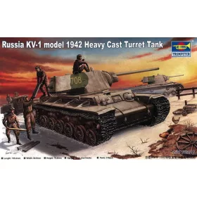   Trumpeter szovjet KV-1 – 1942-es változat, nehéz öntött toronnyal – 1:35 harcjármű makett