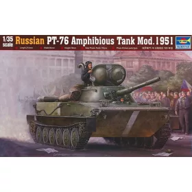   Trumpeter szovjet PT-76 könnyű kétéltű harckocsi – 1951-es változat – 1:35 harcjármű makett