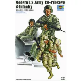   Trumpeter modern amerikai CH-47D személyzet és gyalogság – 1:35 figura szett