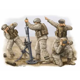   Trumpeter modern amerikai tengerészgyalogos M252 aknavető-kezelőcsapat – 1:35 figura szett