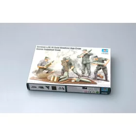   Trumpeter német tábori tarack kezelőszemélyzet – szállítás közben – 1:35 figura szett