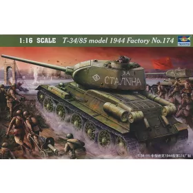   Trumpeter T-34/85 1944 Baunummer 174 – 1:16 harcjármű makett
