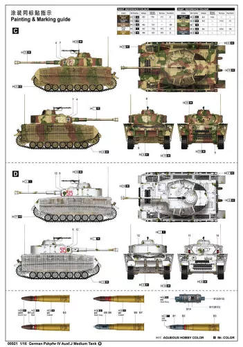 Trumpeter német Pzkpfw IV Ausf. J közepes harckocsi – 1:16 harcjármű makett