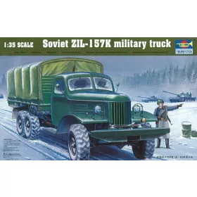  Trumpeter szovjet ZIL-157K katonai teherautó – ponyvás változat – 1:35 katonai jármű makett