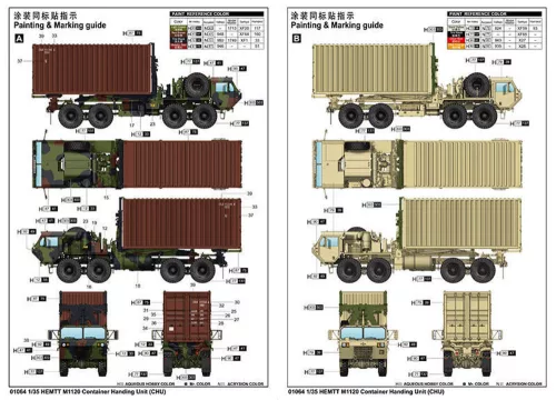Trumpeter HEMTT M1120 konténerkezelő egység (CHU) – 1:35 katonai jármű makett