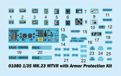 Trumpeter amerikai MK23 MTVR MAS teherautó – 1:35 katonai jármű makett
