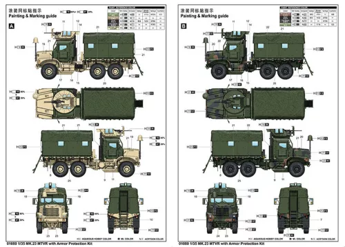 Trumpeter amerikai MK23 MTVR MAS teherautó – 1:35 katonai jármű makett