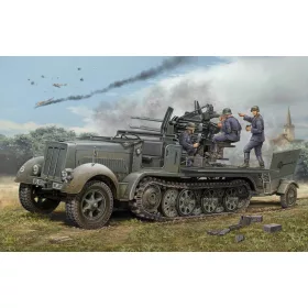   Trumpeter 2 cm Flakvierling 38 önjáró löveg (Sd.Kfz. 7/1 korai változat) – 1:35 légvédelmi löveg makett