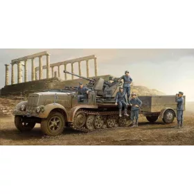   Trumpeter német Sd.Kfz. 7/2 3,7 cm Flak 37 önjáró légvédelmi löveg – korai változat – 1:35 légvédelmi löveg makett