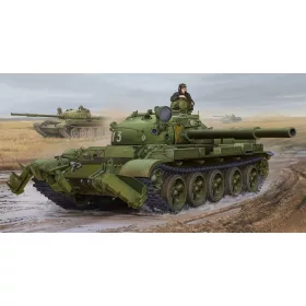  Trumpeter orosz T-62 Mod. 1975 KMT-6 aknaekével – 1:35 harcjármű makett