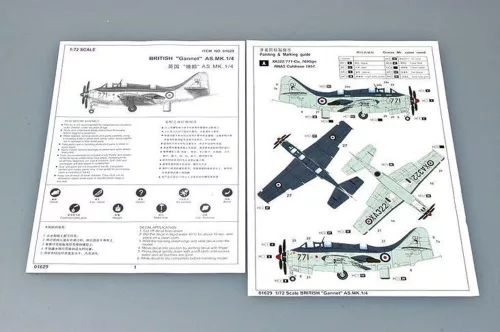 Trumpeter brit Gannet AS. MK. 1/4 – 1:72 repülőgép makett