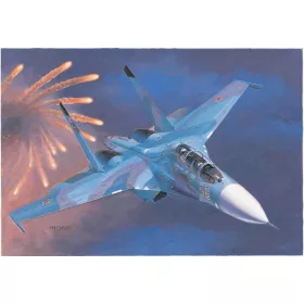   Trumpeter orosz Su-27UB Flanker C vadászrepülőgép – 1:72 repülőgép makett