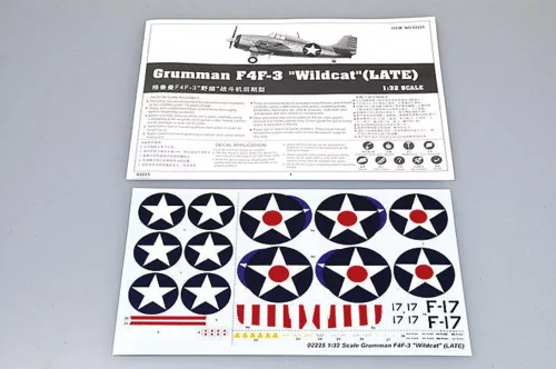 Trumpeter Grumman F4F-3 "Wildcat" (késői) – 1:32 repülőgép makett