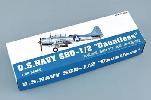 Trumpeter SBD-1/2 Dauntless amerikai haditengerészet – 1:32 repülőgép makett
