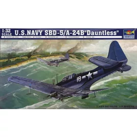   Trumpeter SBD-5/A-24B Dauntless amerikai haditengerészet – 1:32 repülőgép makett
