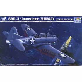   Trumpeter SBD-3 Dauntless Midway amerikai haditengerészet – 1:32 repülőgép makett