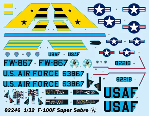 Trumpeter F-100F Super Sabre – 1:32 repülőgép makett