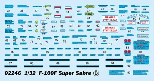 Trumpeter F-100F Super Sabre – 1:32 repülőgép makett
