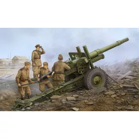   Trumpeter szovjet ML-20 152 mm tarack M-46 lövegtalppal – 1:35 tüzérségi makett