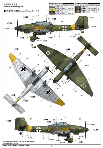 Trumpeter Junkers Ju-87D-5 Stuka – 1:24 repülőgép makett