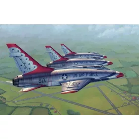   Trumpeter F-100D Thunderbirds festéssel – 1:48 repülőgép makett