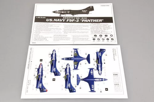 Trumpeter F9F-2 Panther – amerikai haditengerészeti változat – 1:48 repülőgép makett