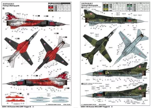 Trumpeter orosz MiG-23MF Flogger-B – 1:48 repülőgép makett