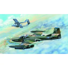   Trumpeter amerikai A-37B Dragonfly könnyű csatarepülőgép – 1:48 repülőgép makett