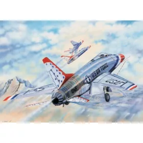  Trumpeter F-100D Thunderbirds festéssel – 1:32 repülőgép makett