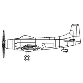 Trumpeter A-1 Skyraider – 1:700 repülőgép makett