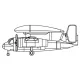 Trumpeter E-1B Tracer – 1:700 repülőgép makett